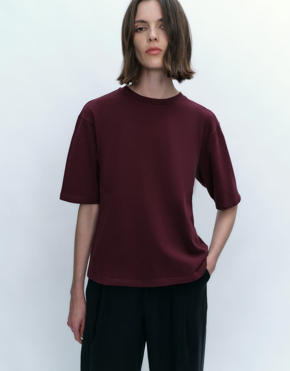 Twist Back Crew Neck T-Shirt