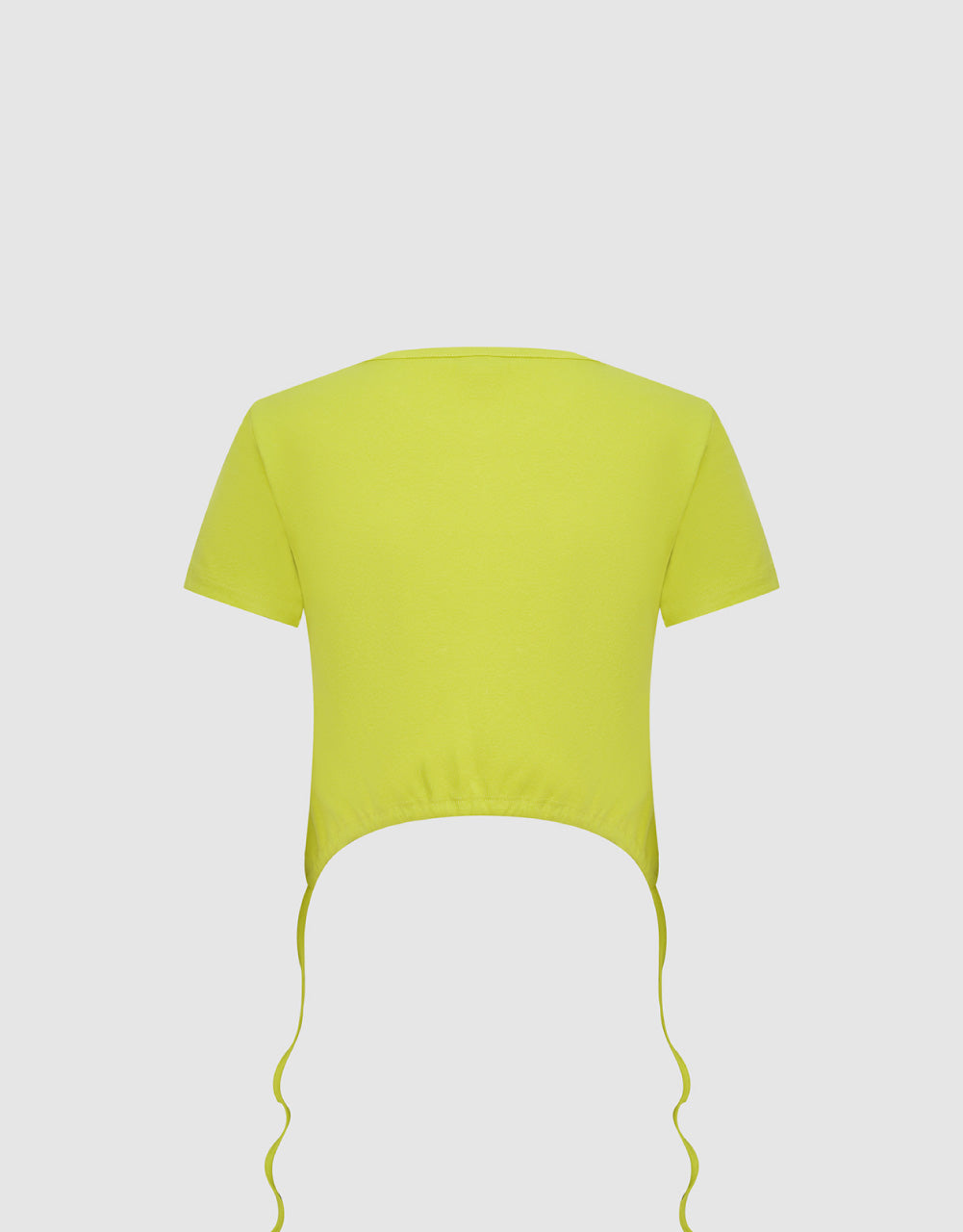 Crew Neck Skinny T-Shirt With Rope