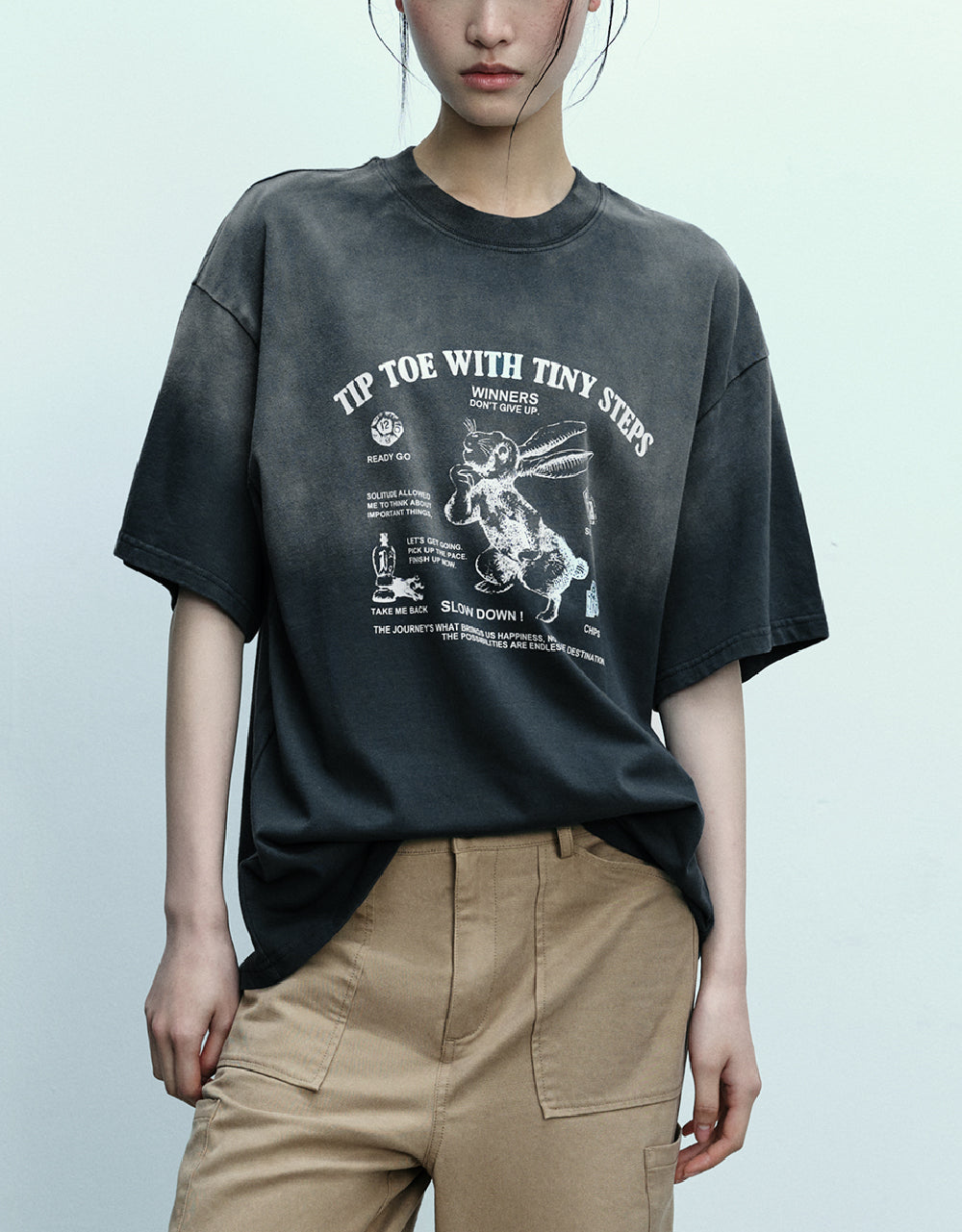 Bunny Graphic Oversized T-shirt