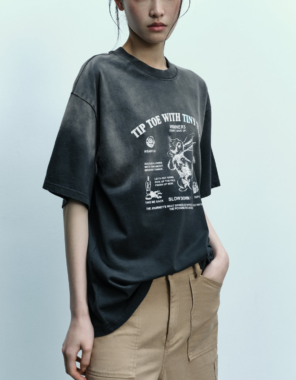 Bunny Graphic Oversized T-shirt