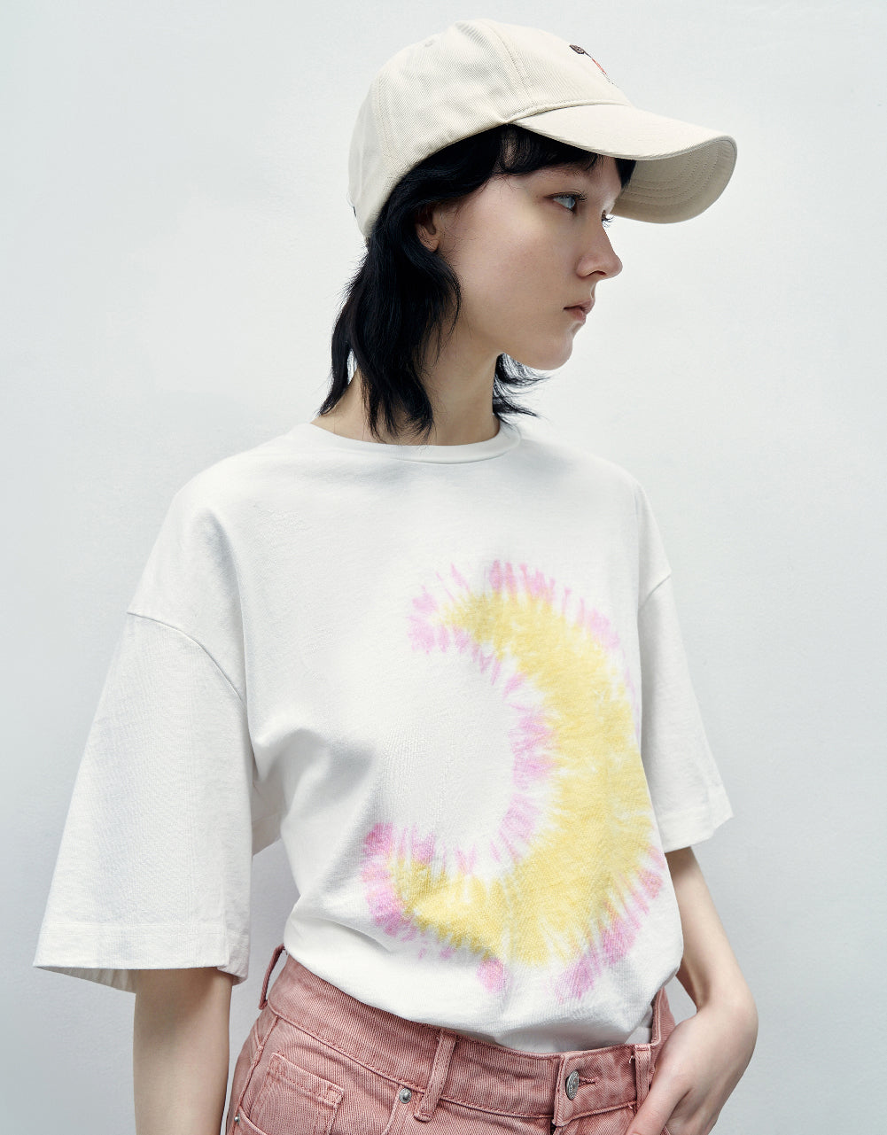 Moon Printed Straight T-Shirt