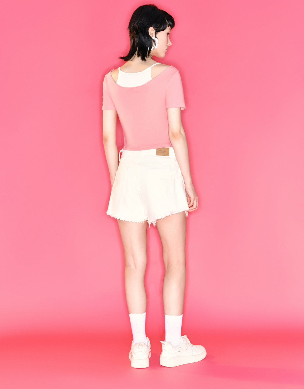 Lace Up Front Skinny T-Shirt