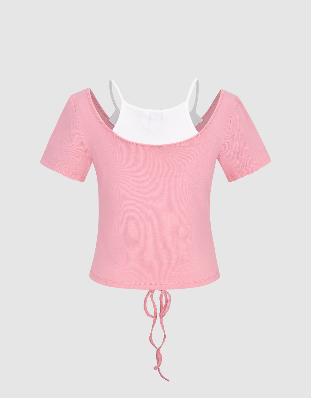 Lace Up Front Skinny T-Shirt