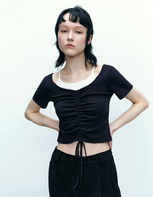 2 In 1 U Neck T-Shirt