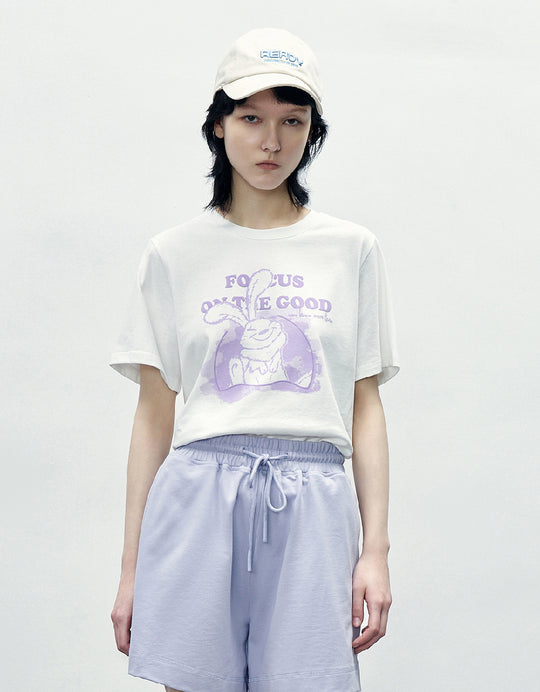 Bunny Printed Crew Neck T-Shirt