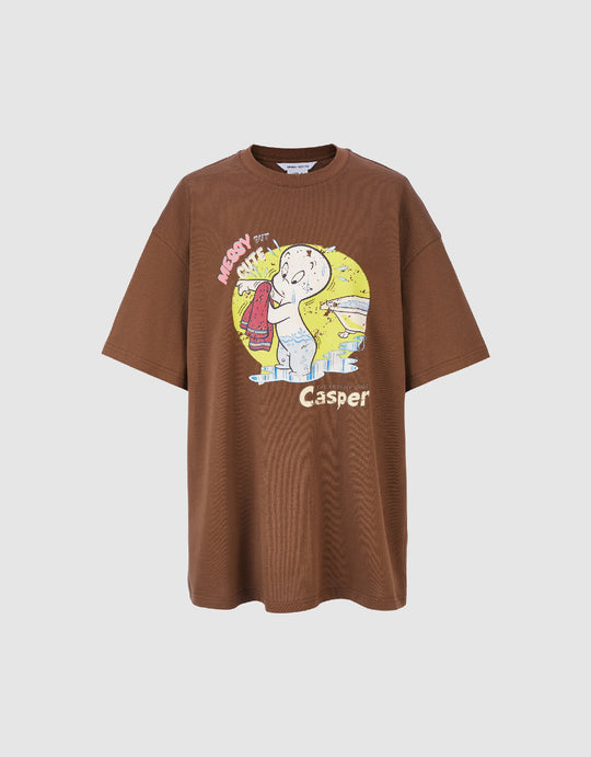 Cartoon Printed Crew Neck T-Shirt