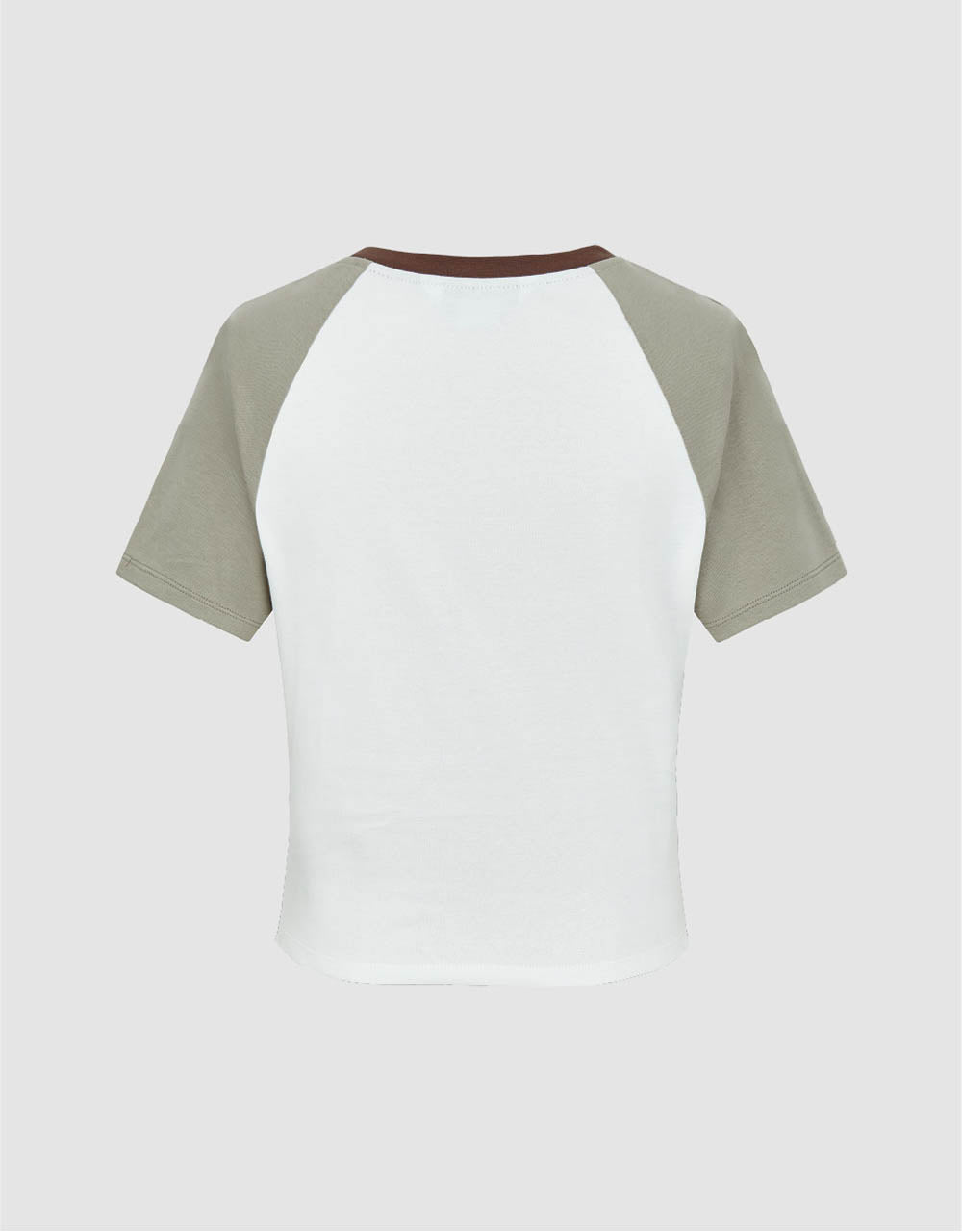 Printed Raglan Sleeve Skinny T-Shirt