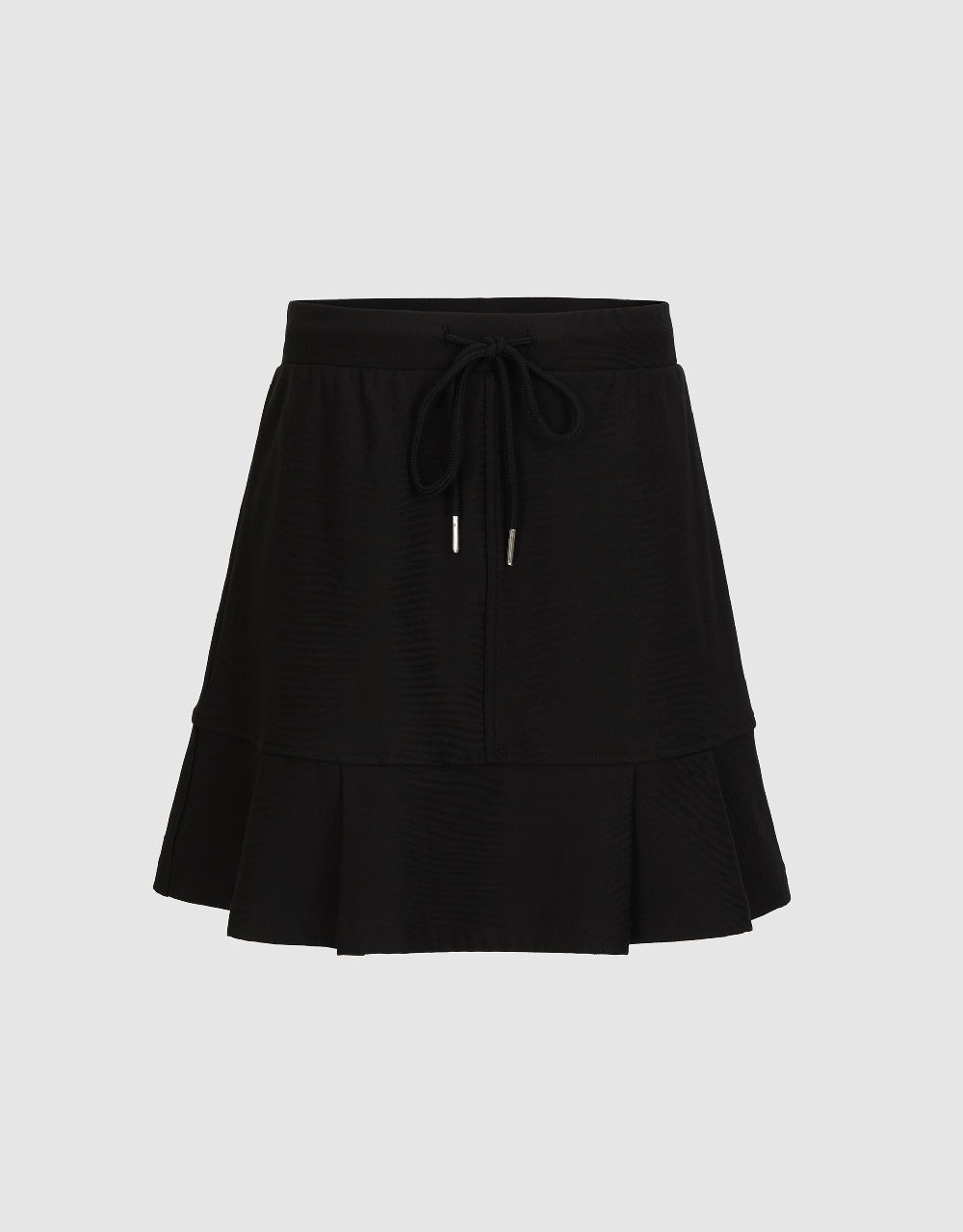 Drawstring Waist Mini A-Line Skirt
