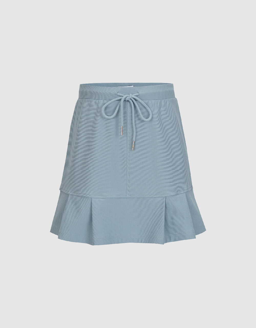 Drawstring Waist Mini A-Line Skirt