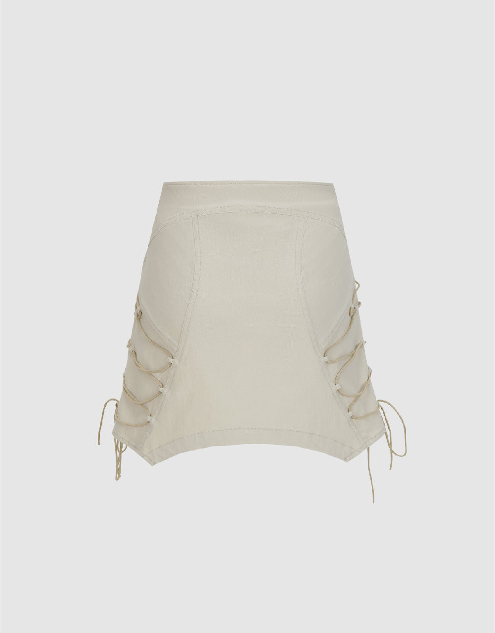 Mini Lace Up A-Line Skirt
