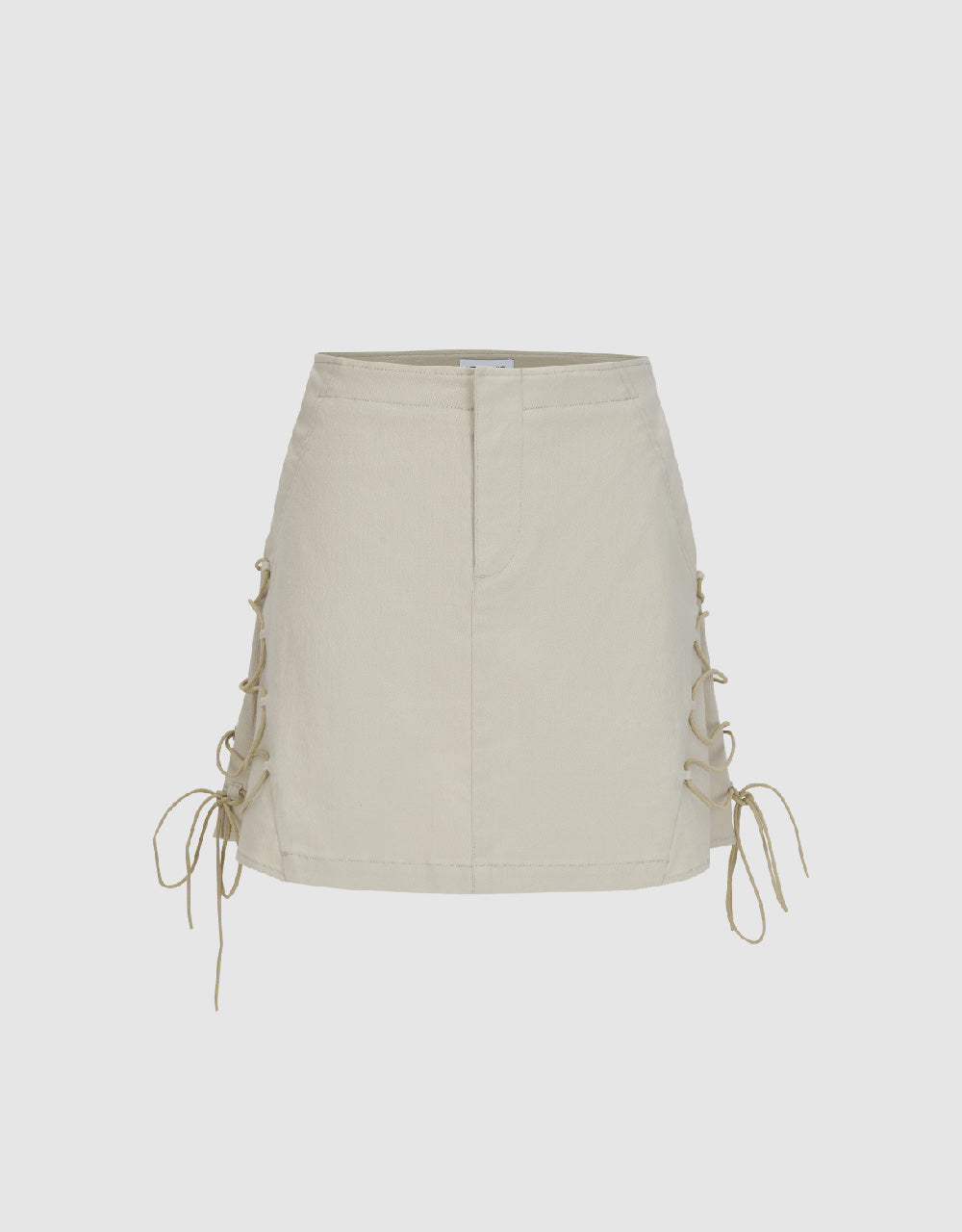 Mini Lace Up A-Line Skirt