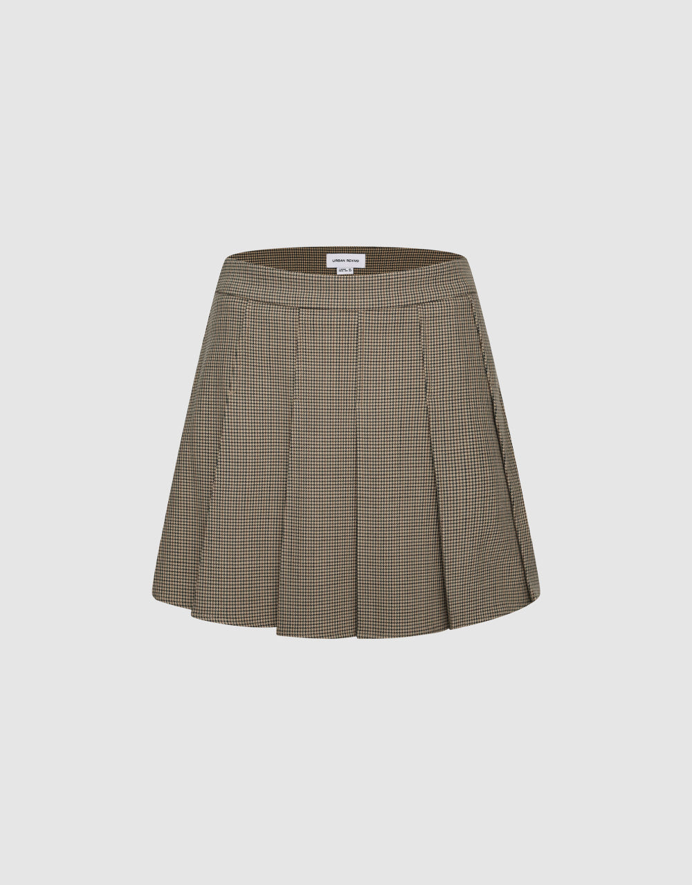 Checkered Pleated Mini Skirt