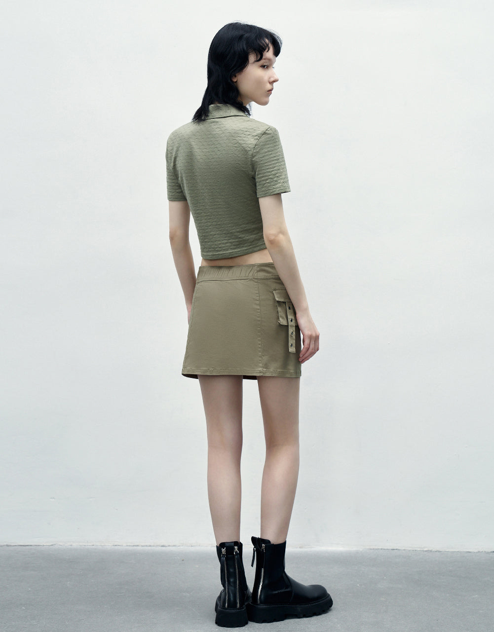 Mini A-Line Skirt With Pockets