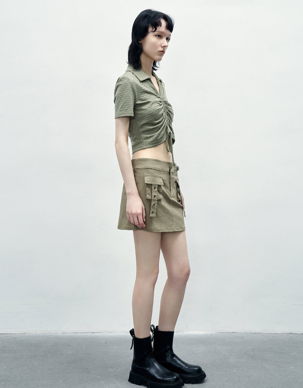 Mini A-Line Skirt With Pockets
