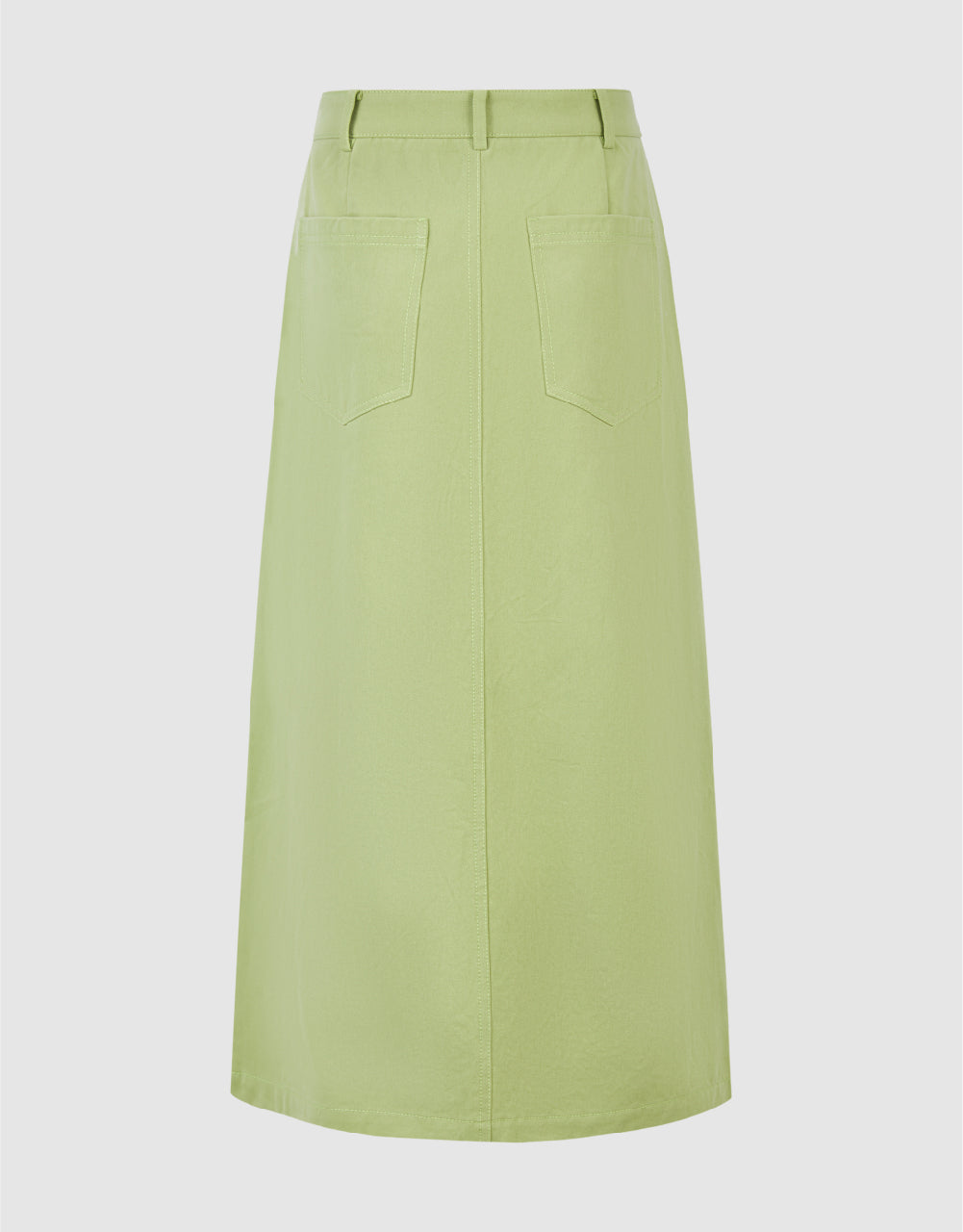 Split Hem Colorblocks A-Line Skirt