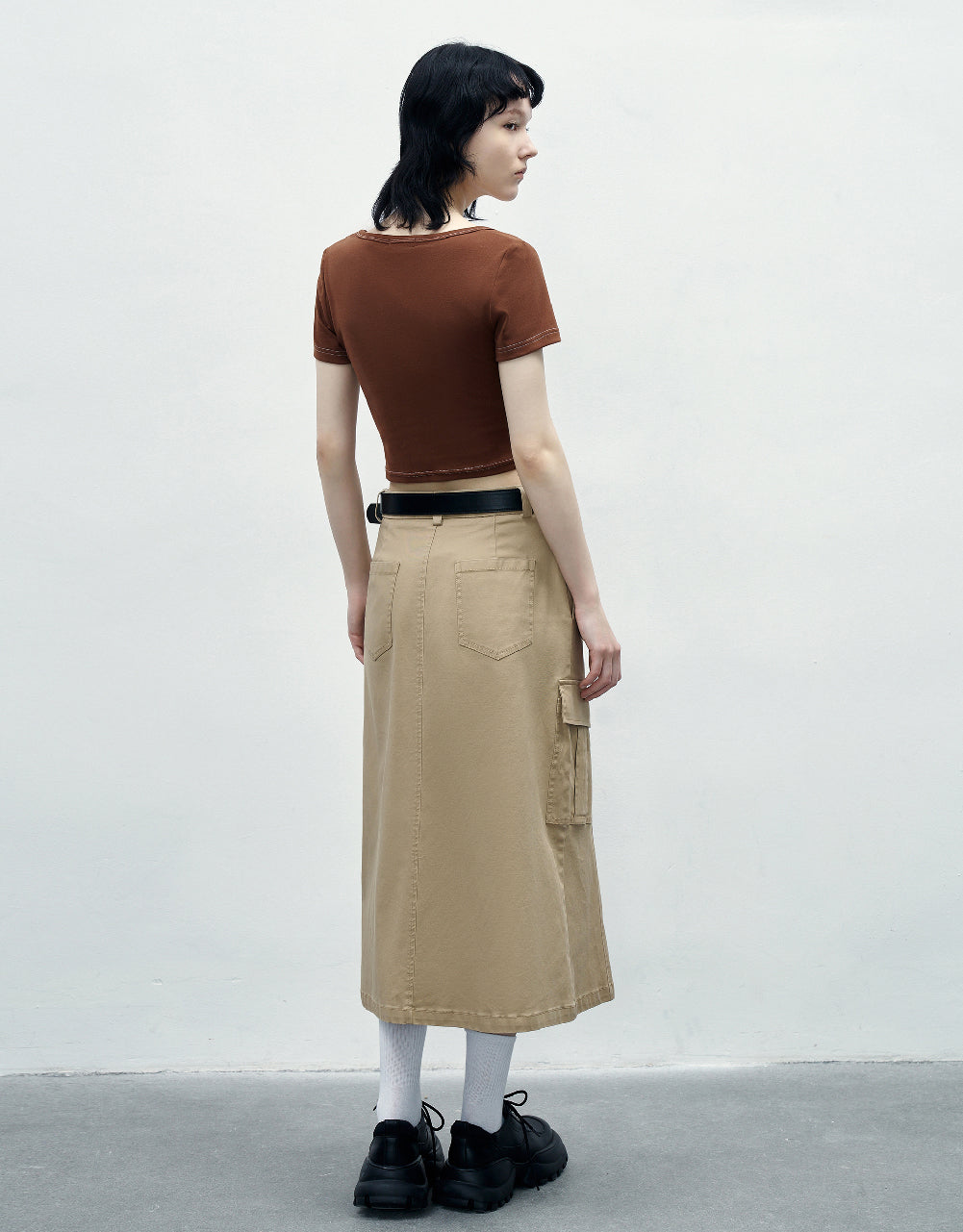 Split Hem A-Line Skirt