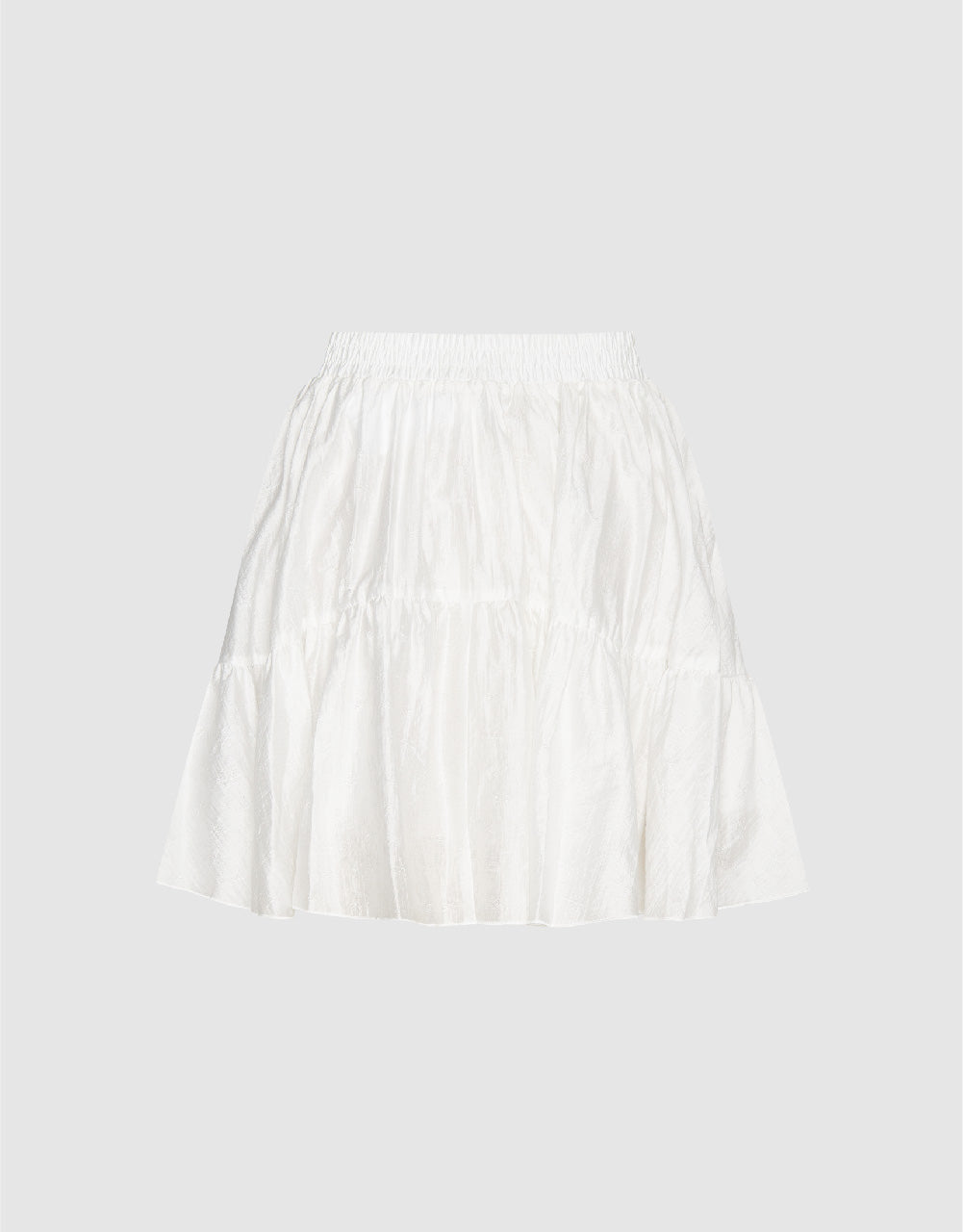Elastic Waist Mini A-Line Skirt