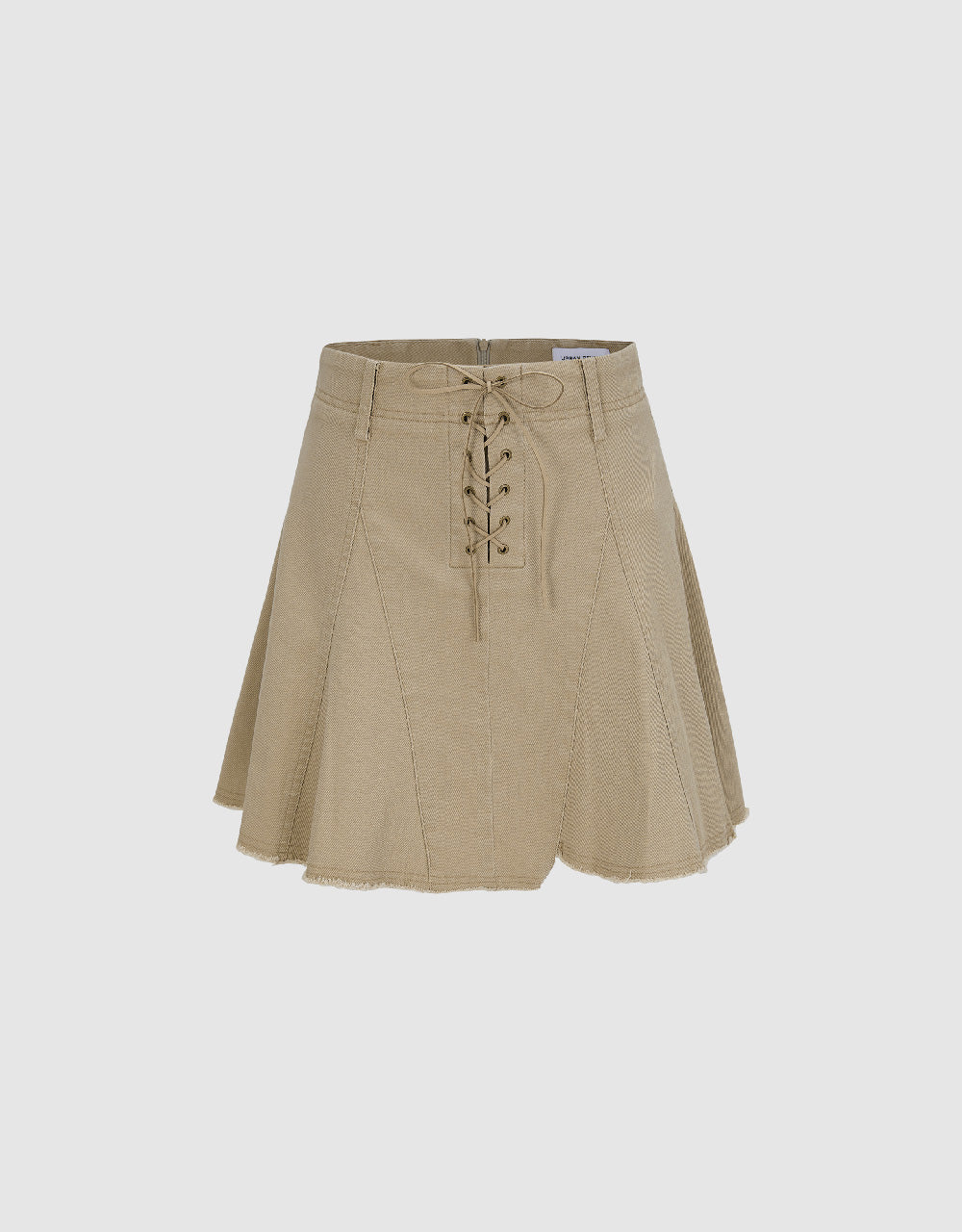 Raw Hem A-Line Skirt