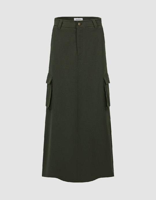 Midi A-Line Skirt