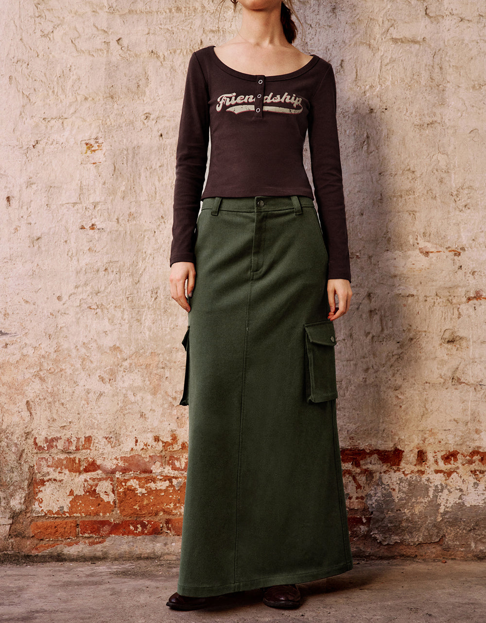Midi A-Line Skirt