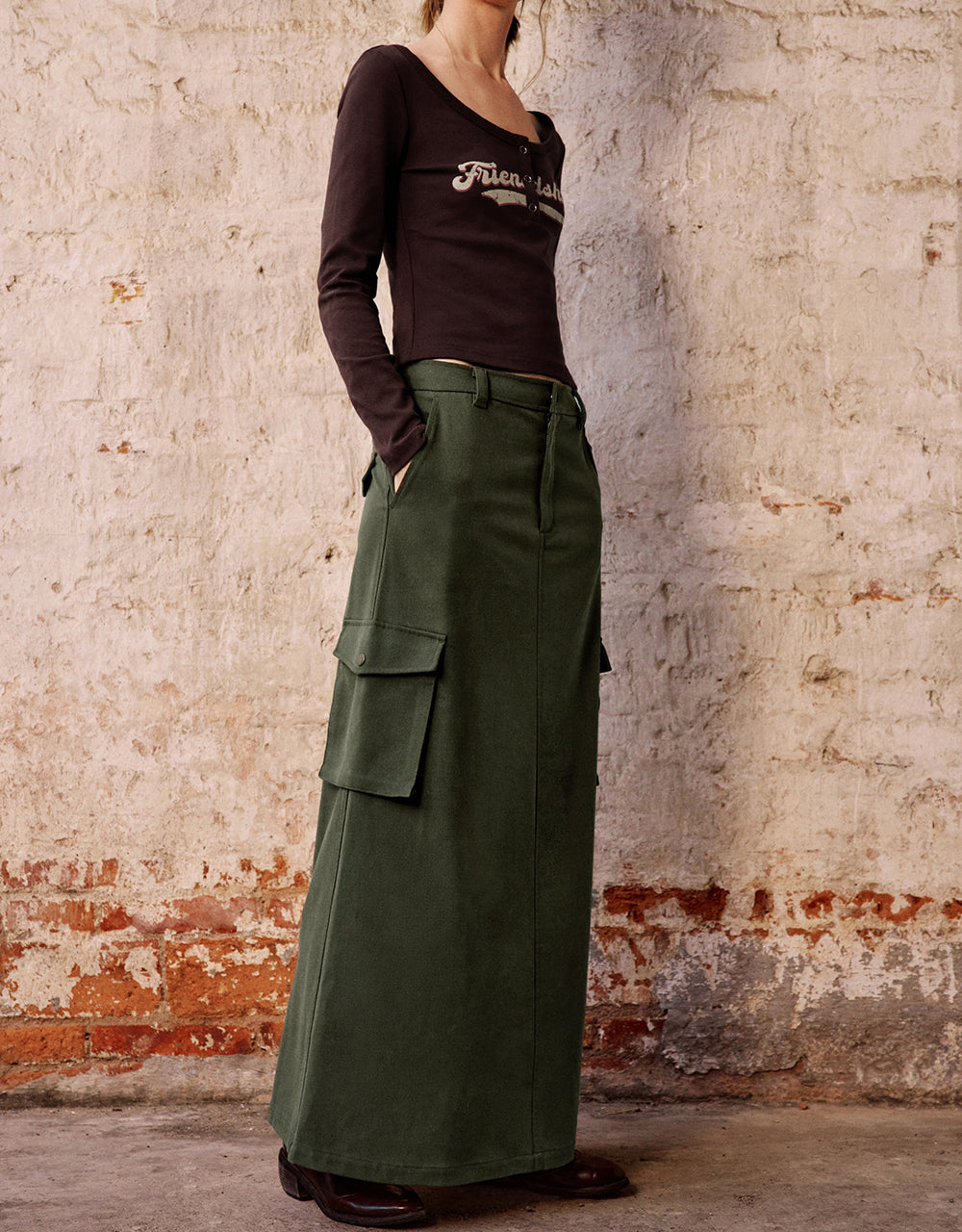 Midi A-Line Skirt