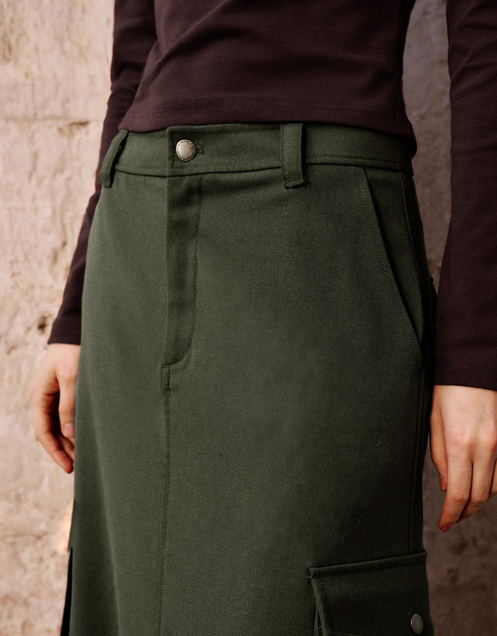 Midi A-Line Skirt