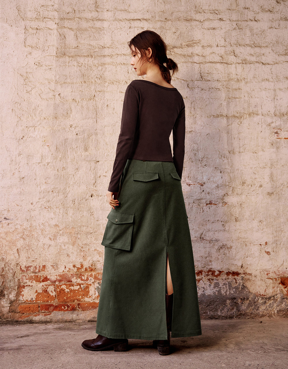 Midi A-Line Skirt