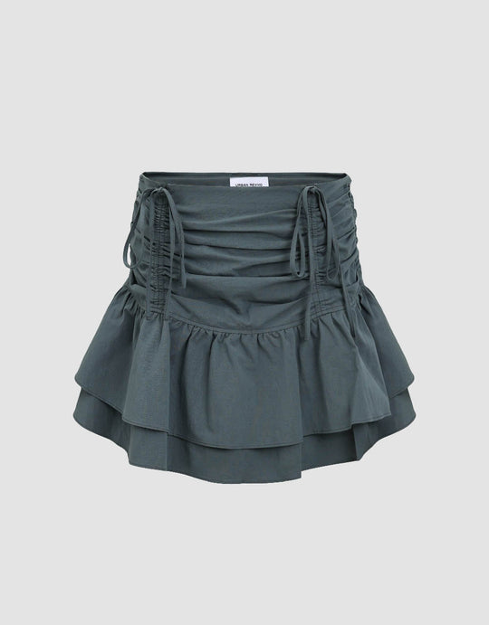 Lace Décor Mini A-Line Skirt