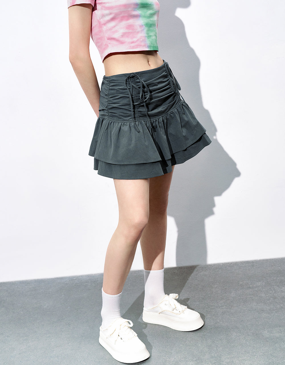Lace Décor Mini A-Line Skirt