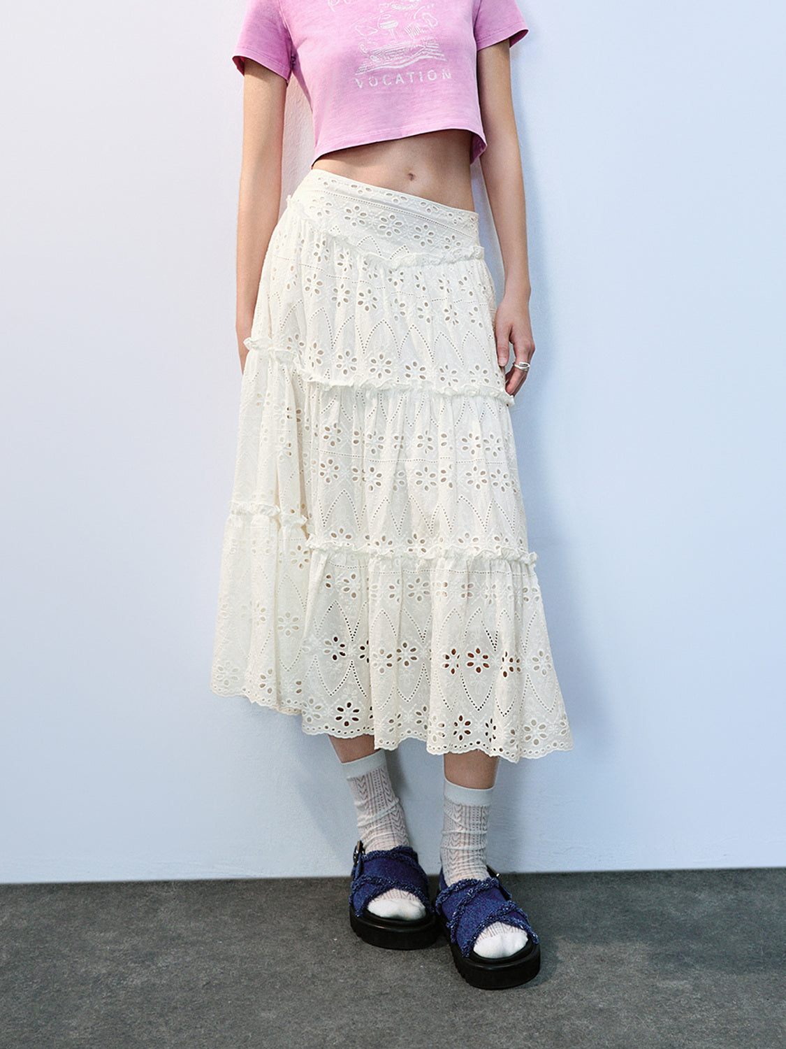 Midi A-Line Skirt