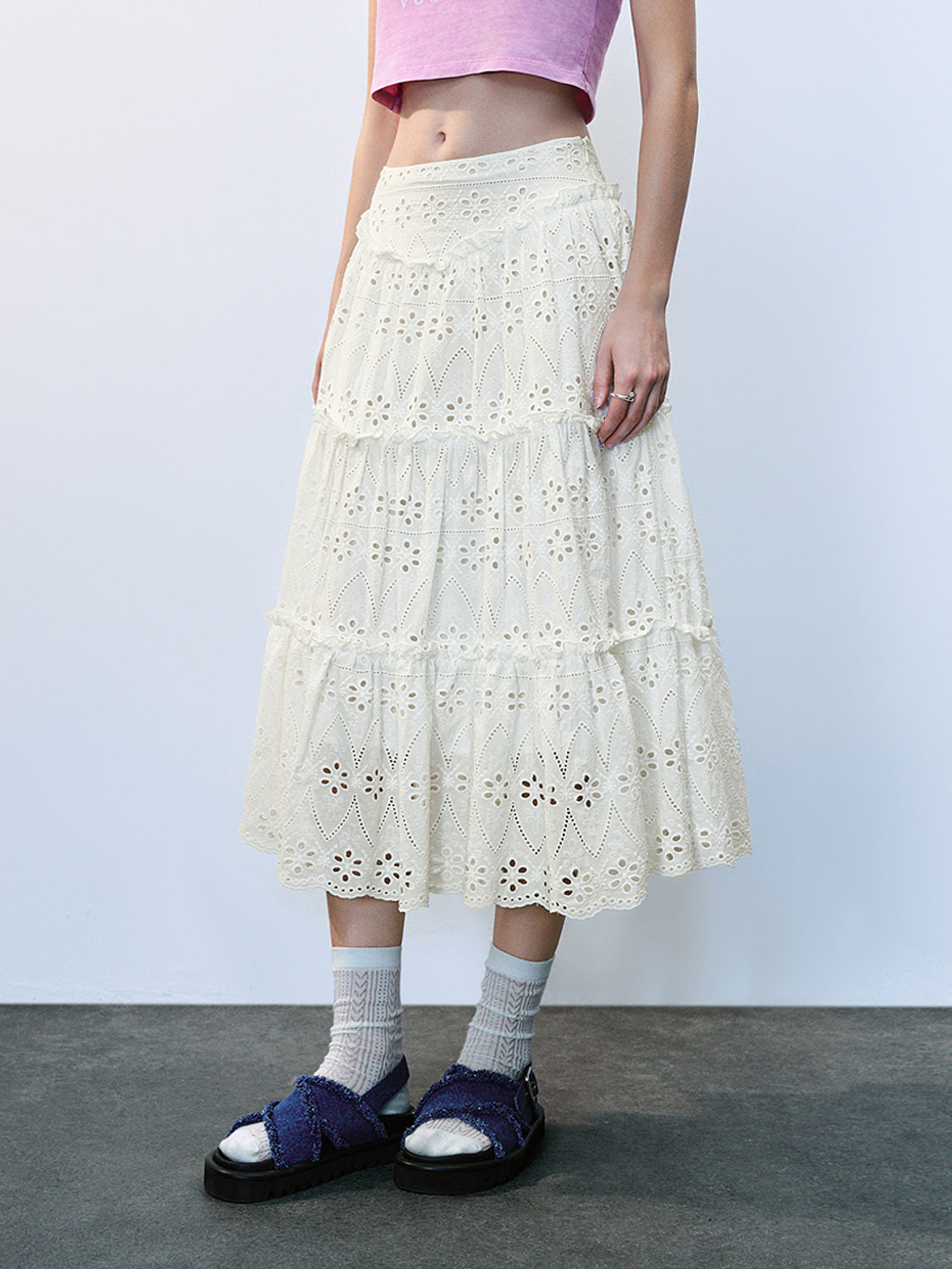 Midi A-Line Skirt