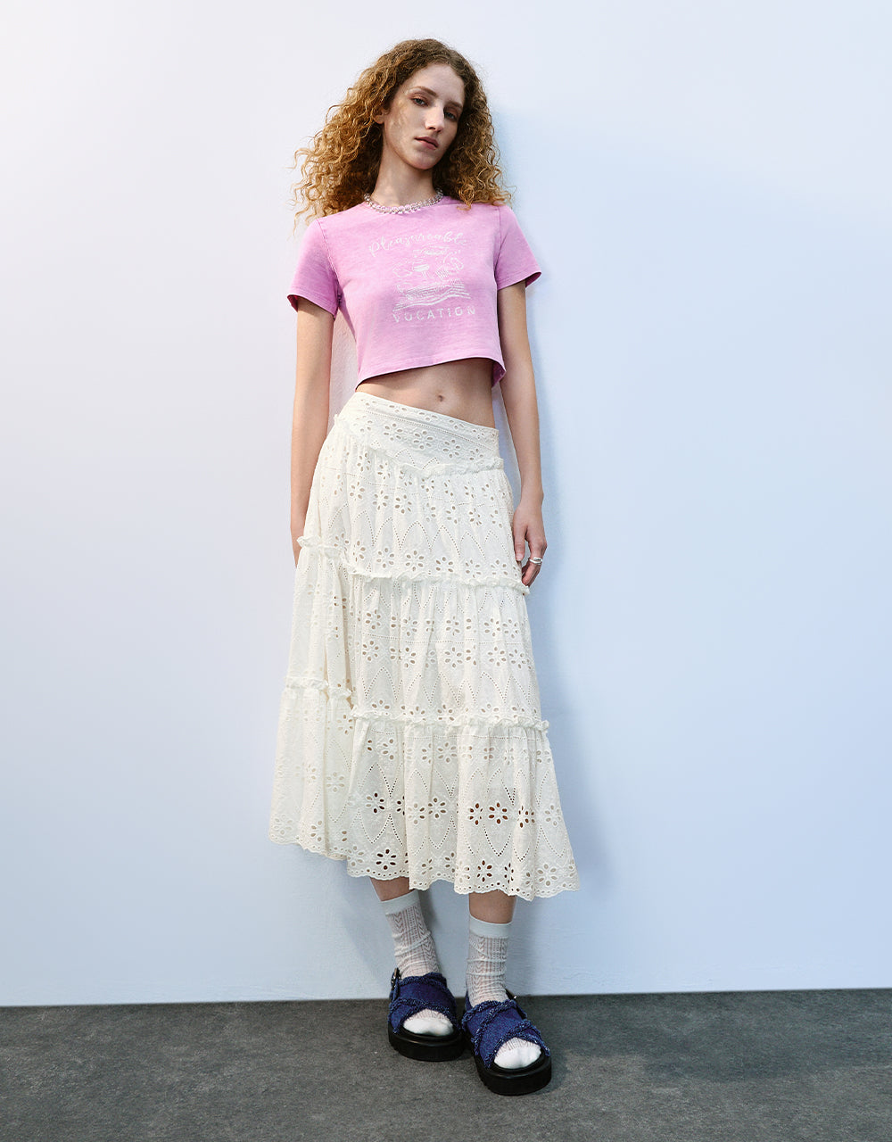 Midi A-Line Skirt