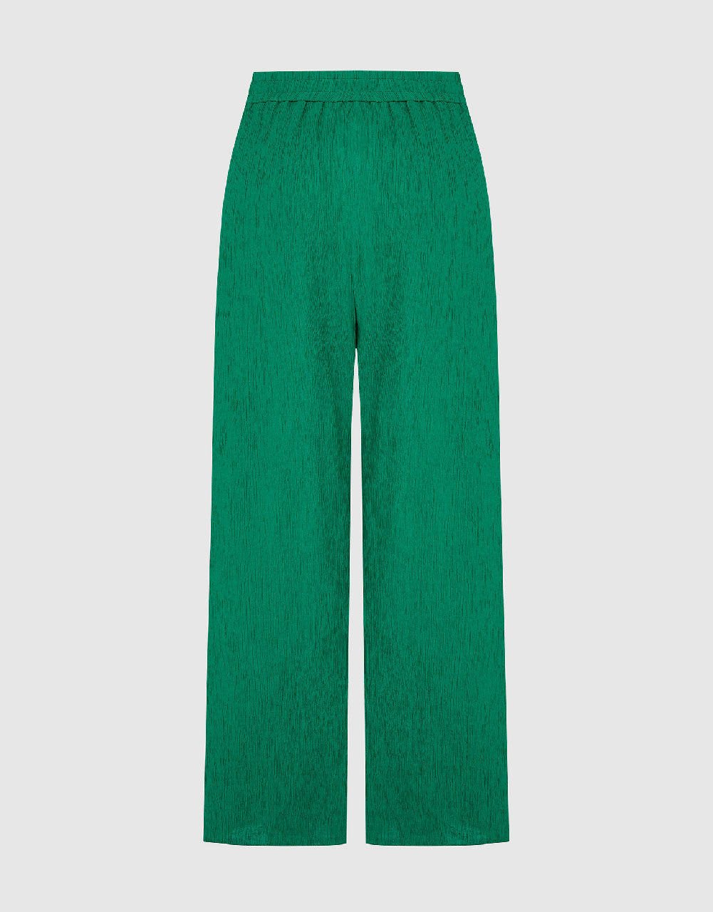 Textured Drawstring Waist Wide-Leg Pants