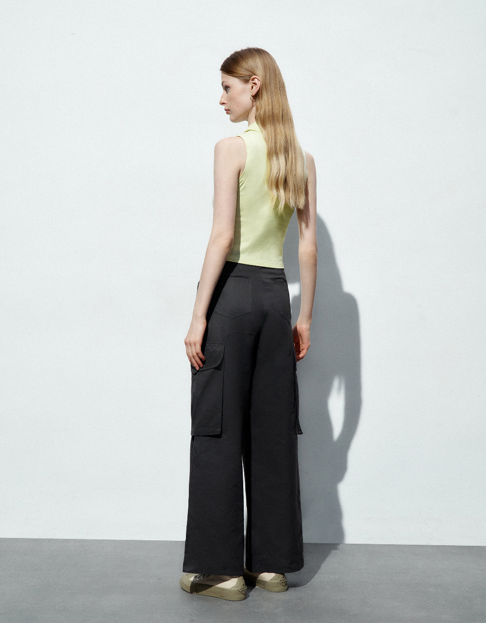 Wide-Leg Pants With Pockets