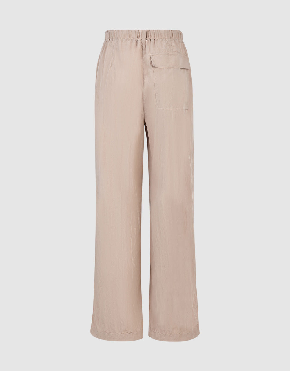 Drawstring Waist Wide-Leg Pants
