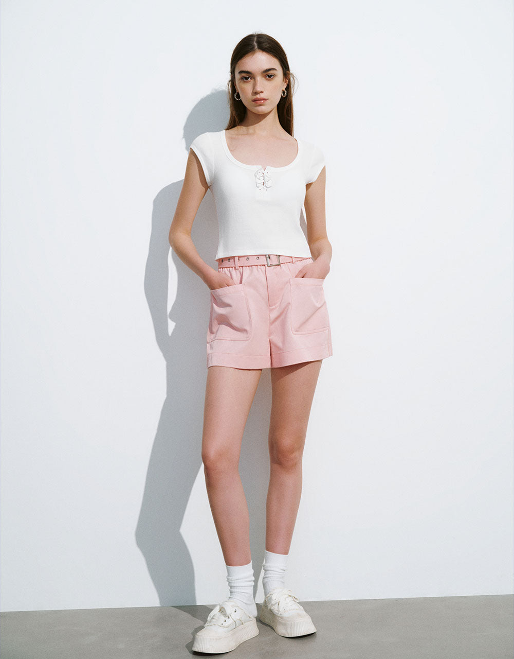 Loose Shorts With Belt