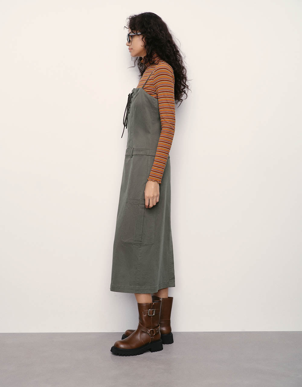 Off-Shoulder Straight Cami Dress