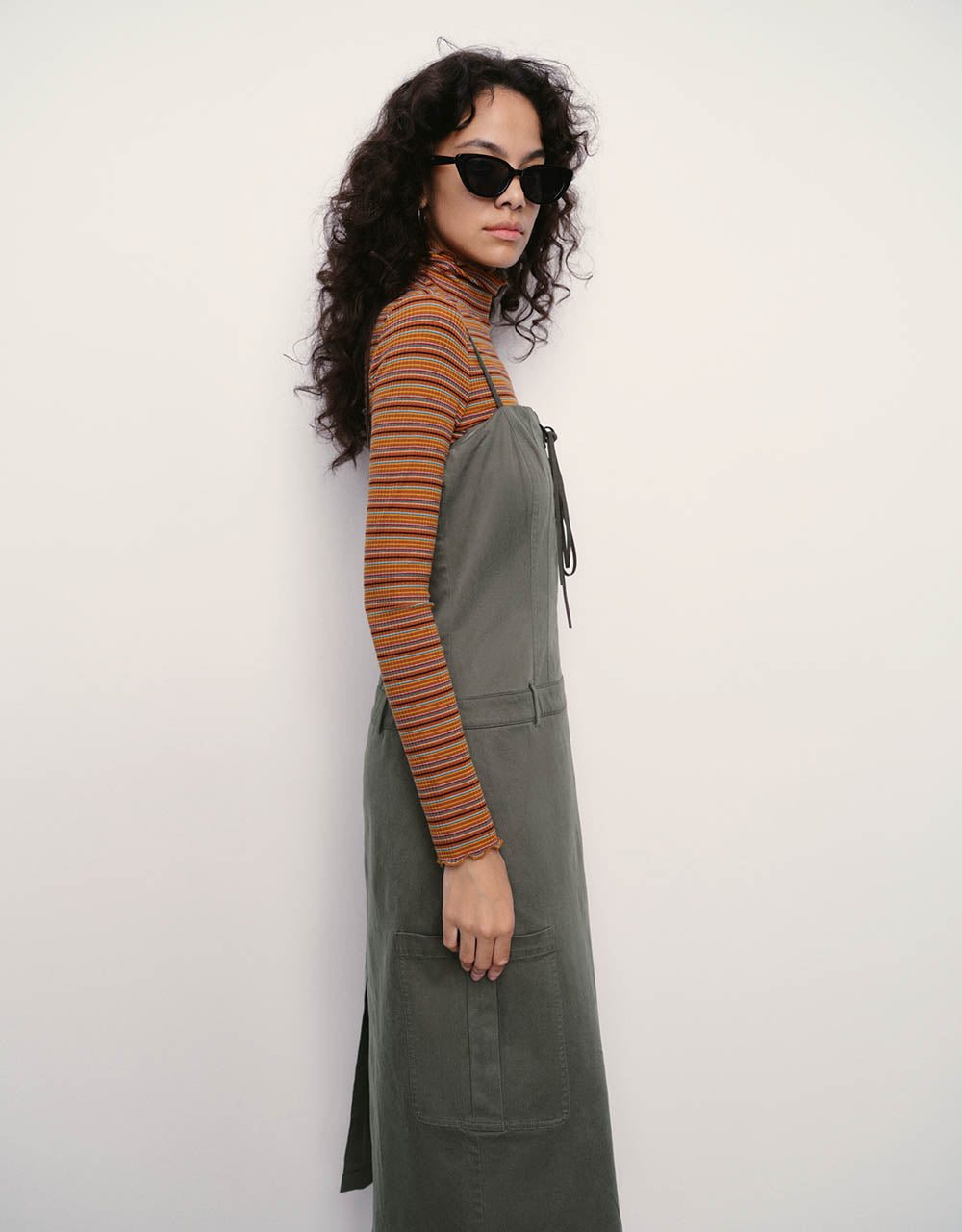 Off-Shoulder Straight Cami Dress