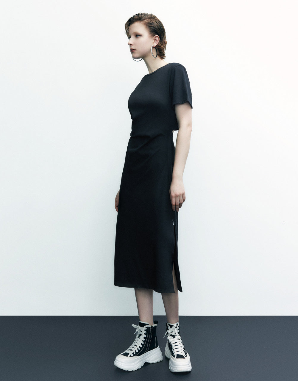 Crew Neck Skater Dress