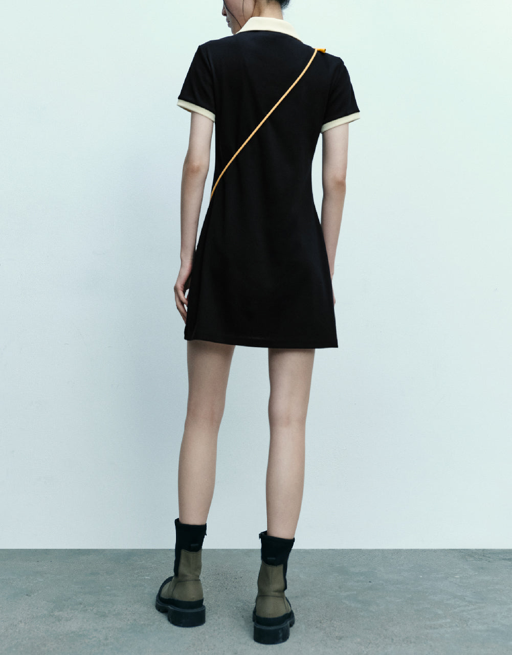 Skinny Polo Dress With Bag