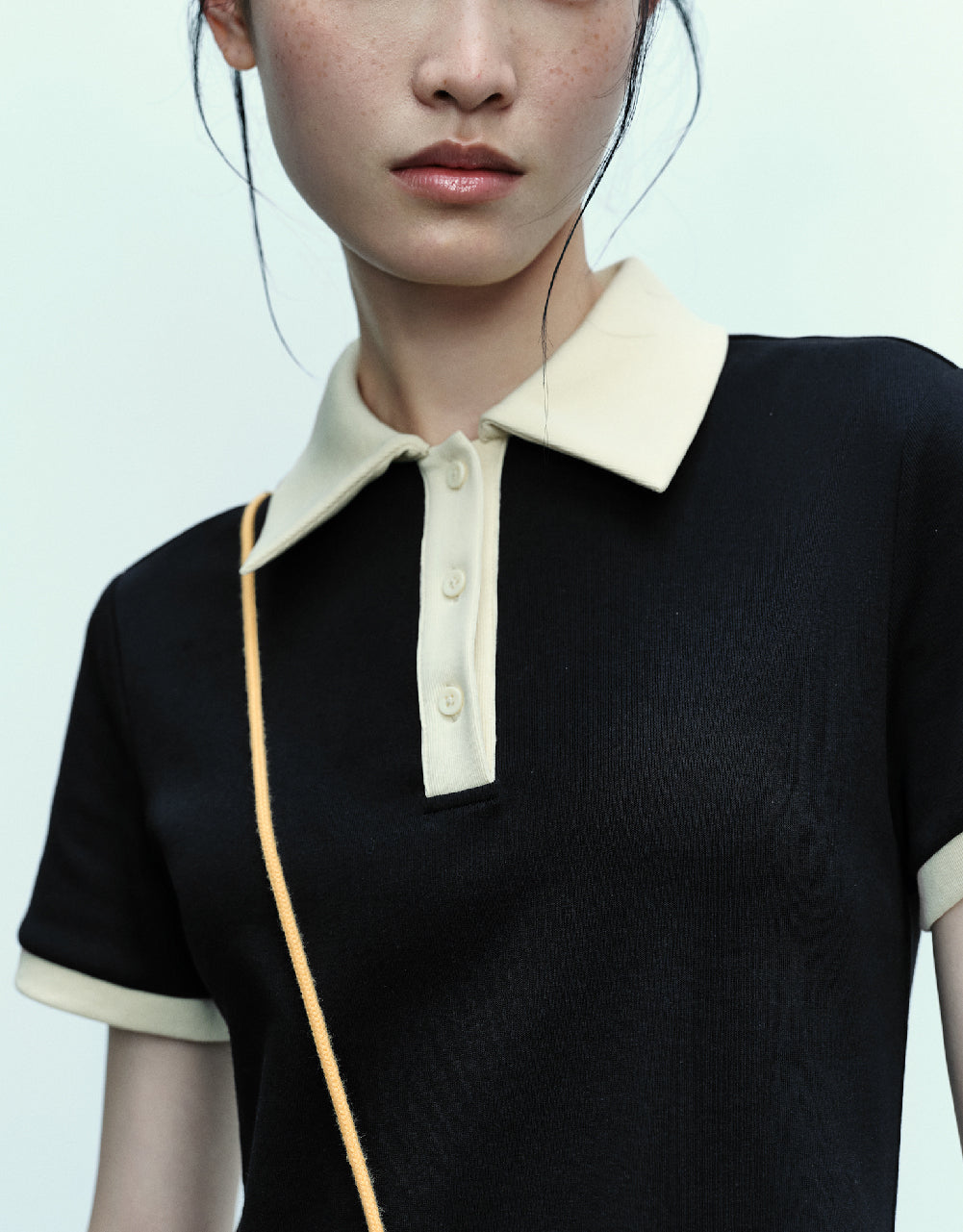 Skinny Polo Dress With Bag