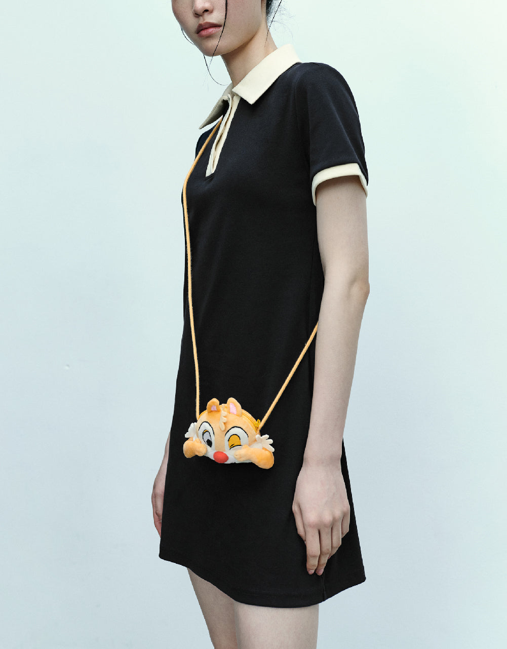 Skinny Polo Dress With Bag
