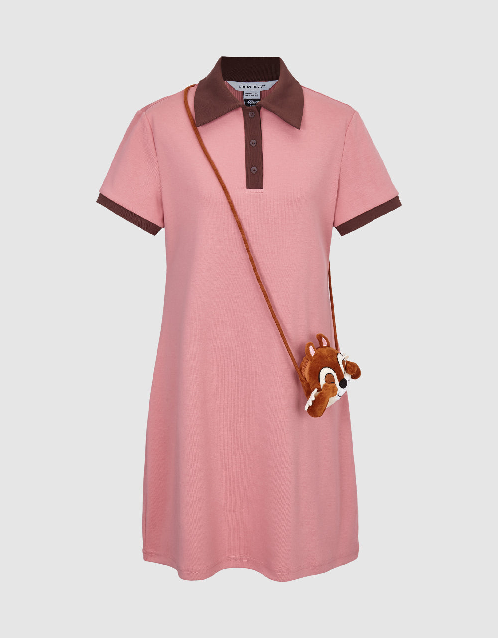 Skinny Polo Dress With Bag