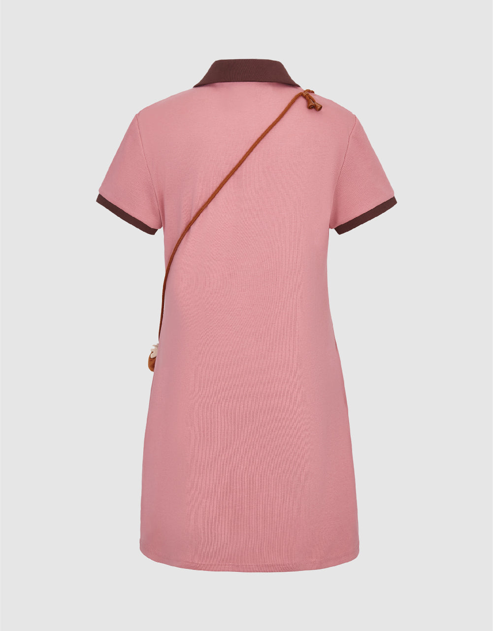 Skinny Polo Dress With Bag
