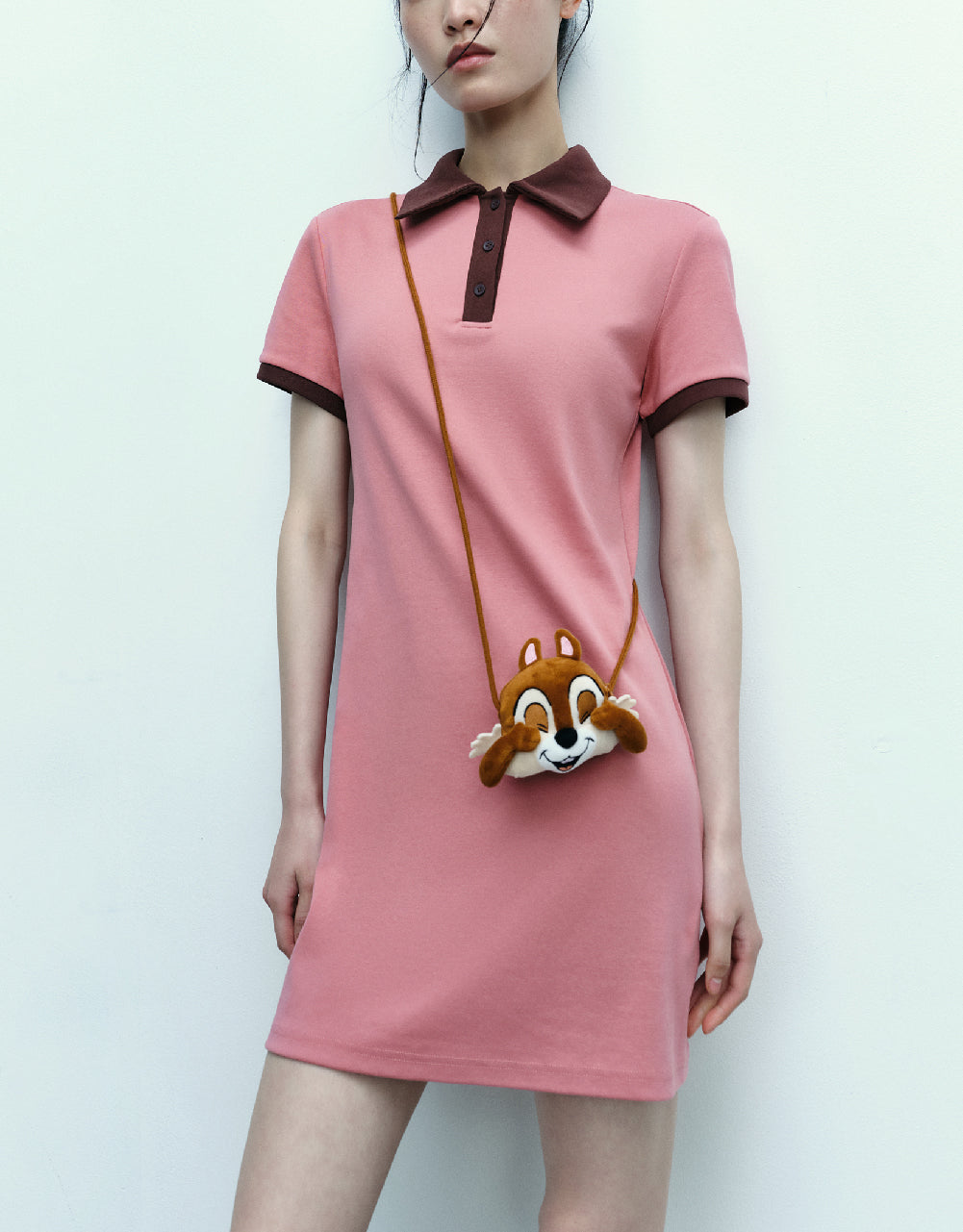 Skinny Polo Dress With Bag