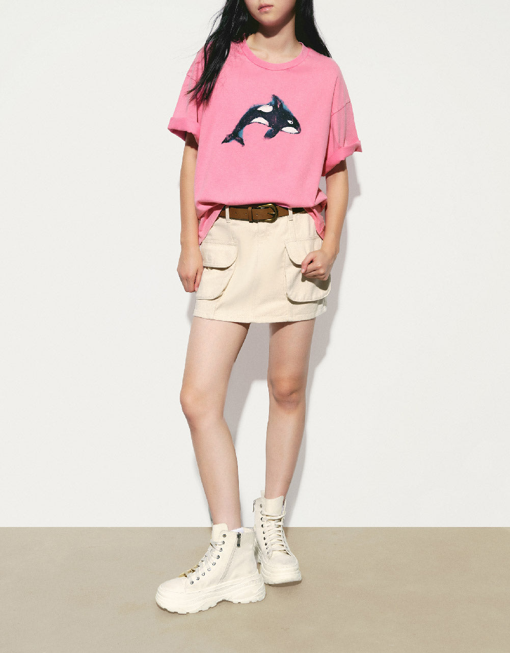 Mini A-Line Denim Skirt