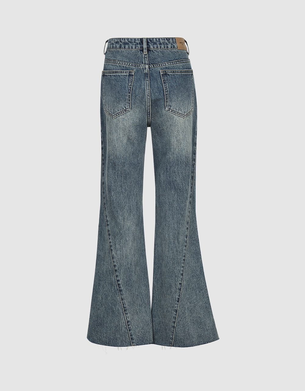 Raw Hem Flare Jeans