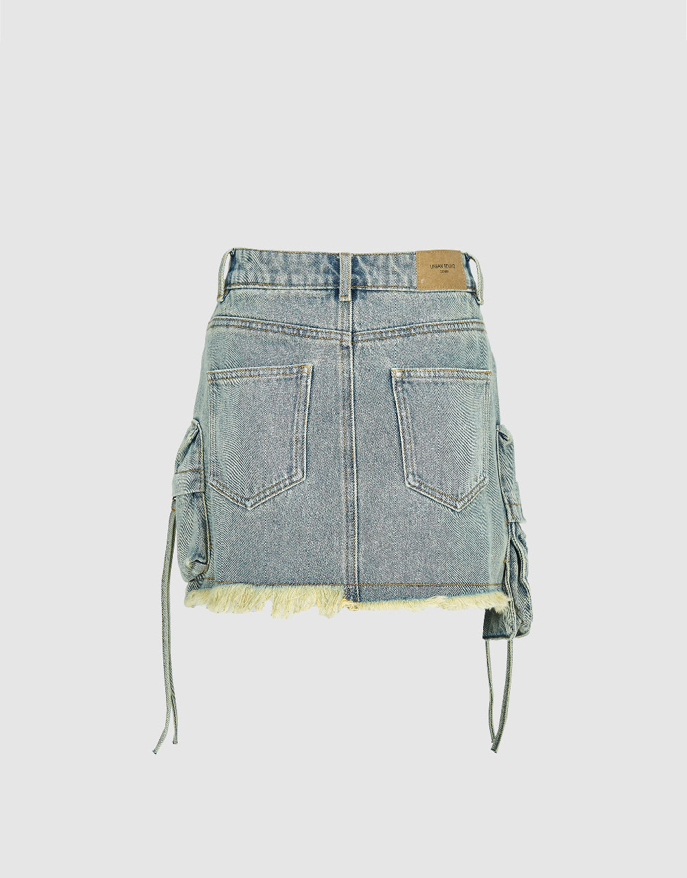 Raw Hem Mini Denim Skirt