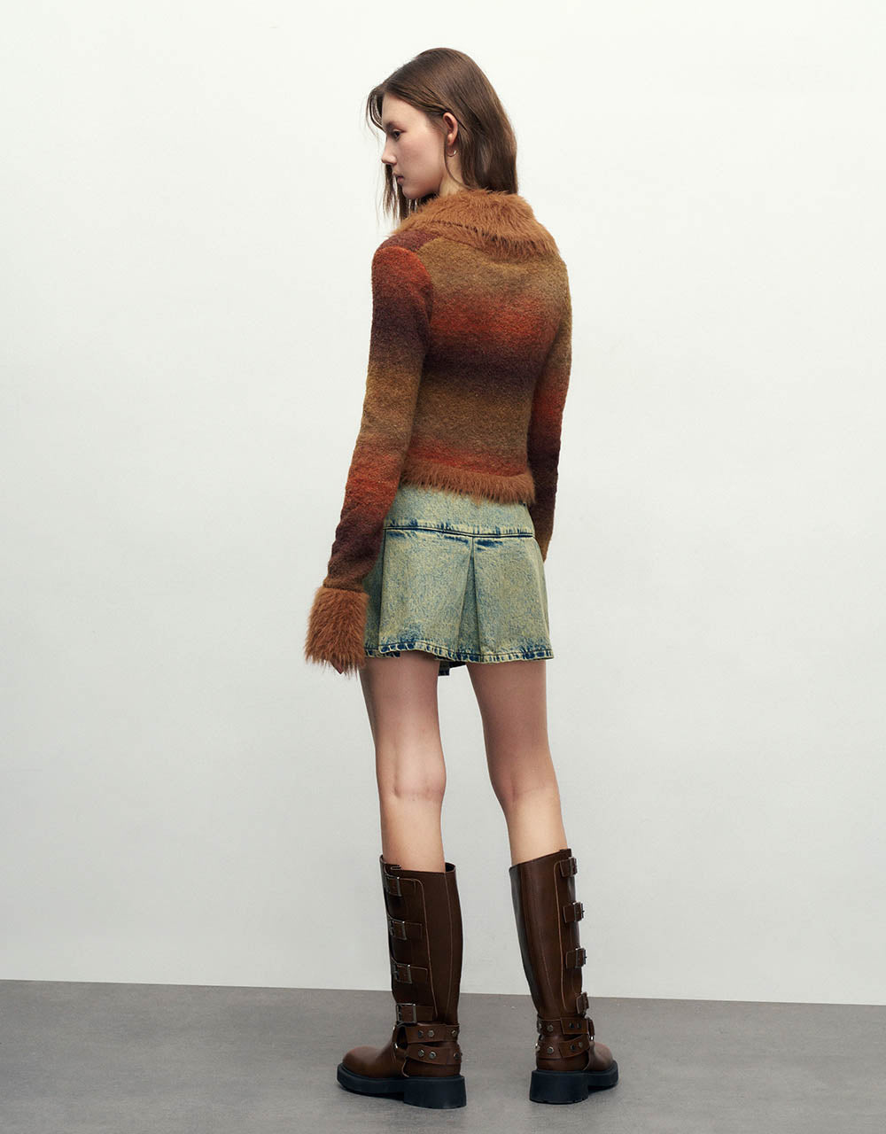 Mini A-Line Denim Skirt