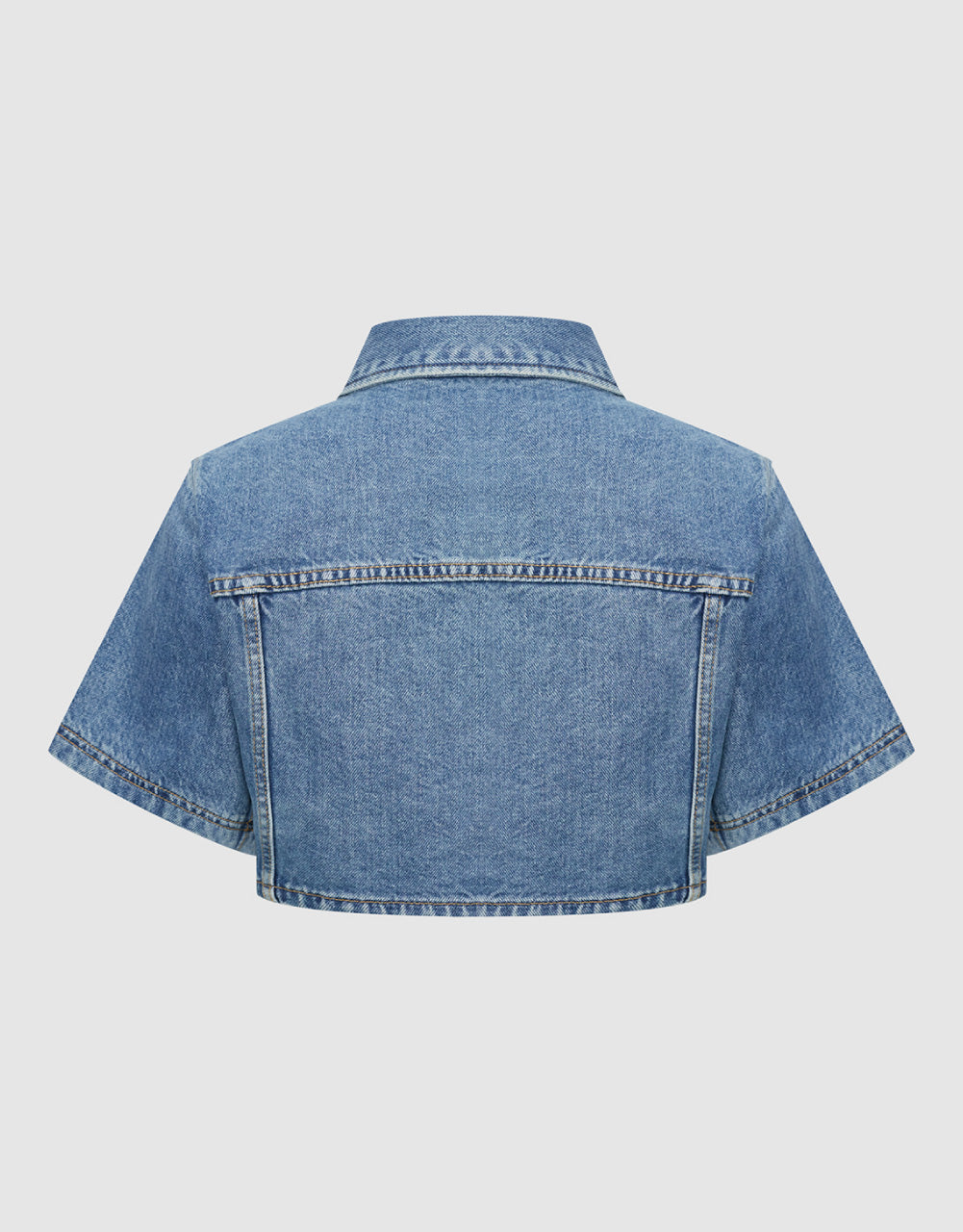 Cropped Denim Shirt